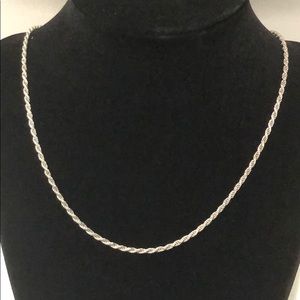Italian rope style .925 sterling silver chain.